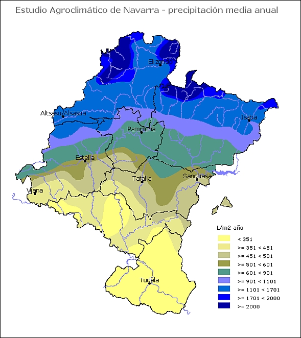 pluviometria navarra